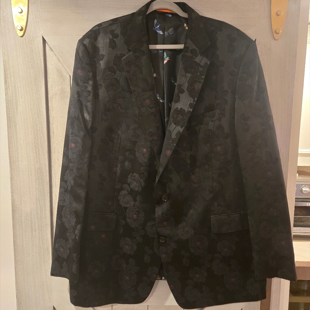 TALLIA Black Floral Sport Coat